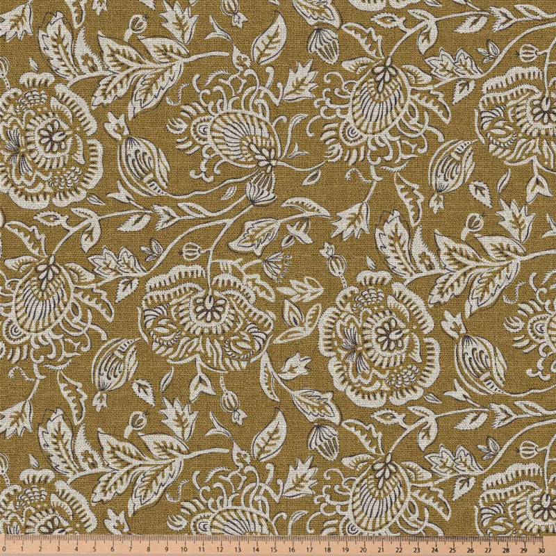 Semi panamá estampado MENDHI Habana / Lino